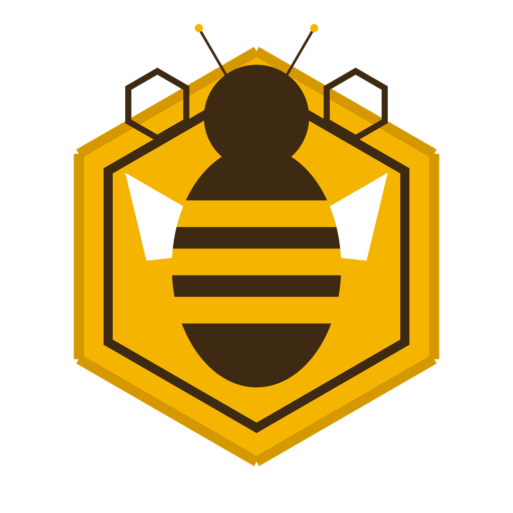 Combwise app icon — a honeybee on a golden honeycomb hexagon