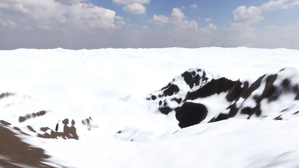 Grań szczytowa Everestu w 3D w czasie rzeczywistym