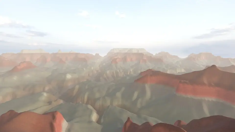 Grand Canyon in Echtzeit-3D gerendert