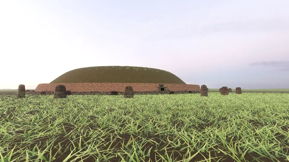 Newgrange rendered in real-time 3D